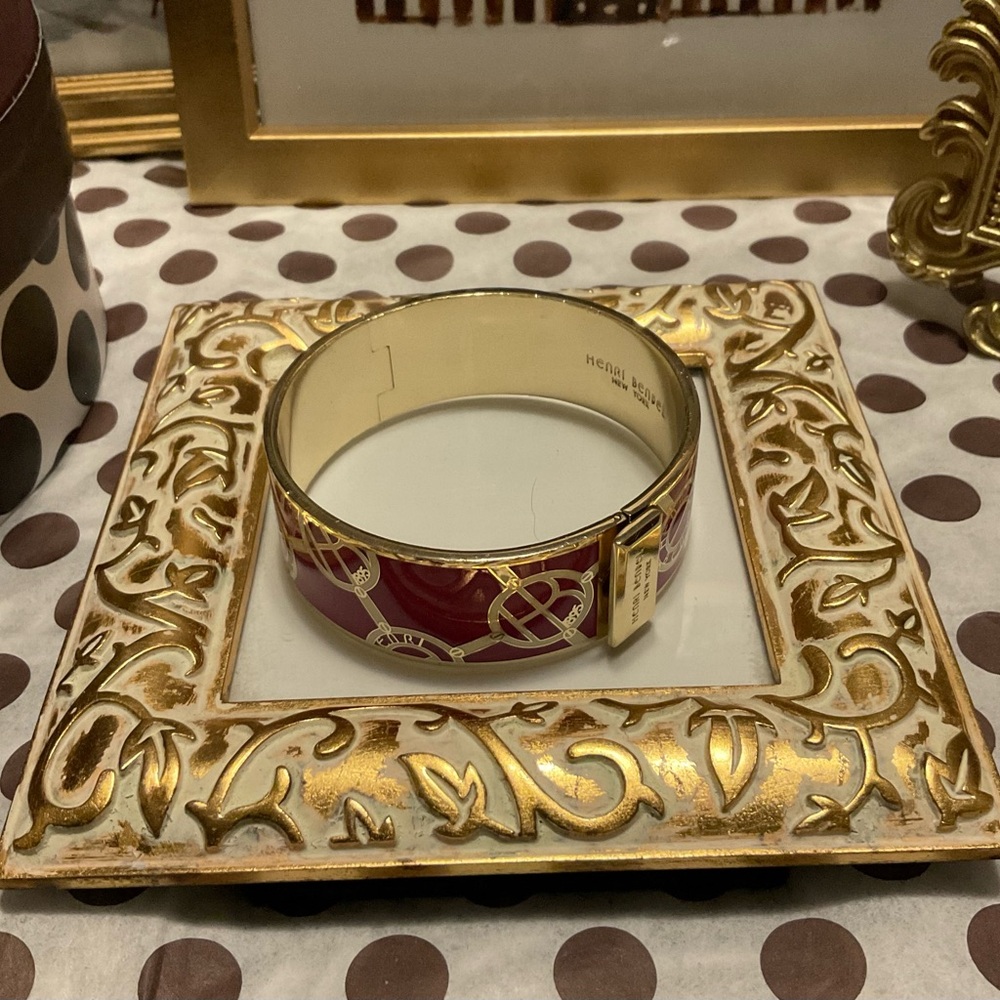 Hot Pink and Gold Henri Bendel Cuff Bracelet